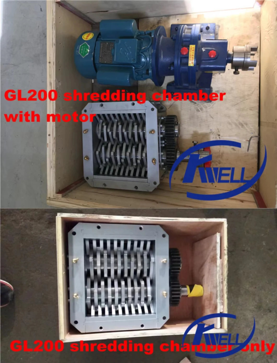 Kwell Machinery Gl200 Gl300 Mini Small Shredder Double Shaft Shredding Machine Paper Wood Plastic Bottle Crusher