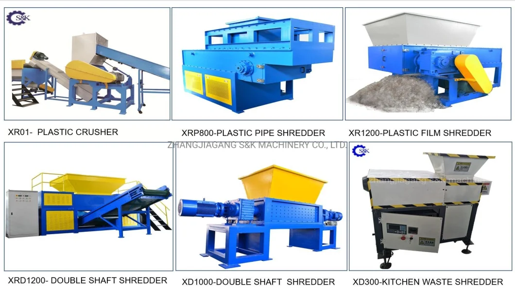 High Speed Single Shaft Shredder/Crusher for Waste Plastic HDPE LDPE PVC Plastic Pipe