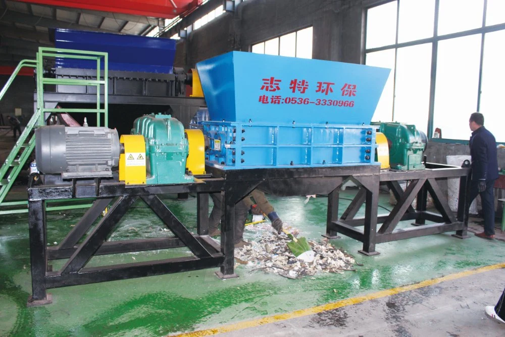 China Shredder Machine Manufacturer Plastic/Tyre/Rubber/Can/Wood/Medical Waste Double Shaft Crusher